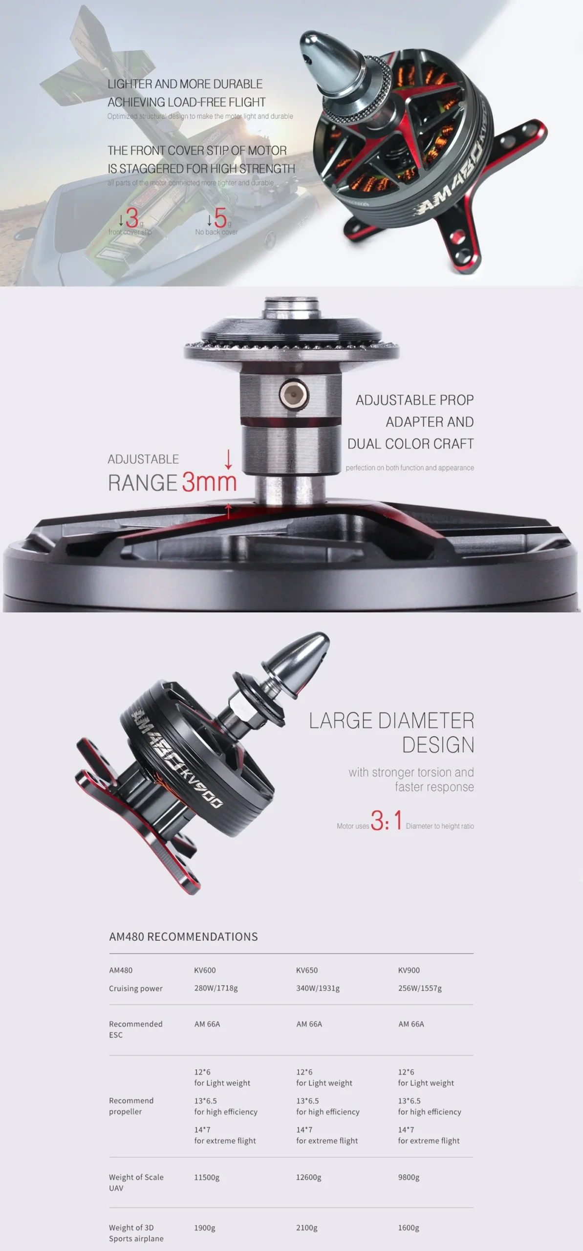 T-motor AM480 KV600 Brushless Motor 4