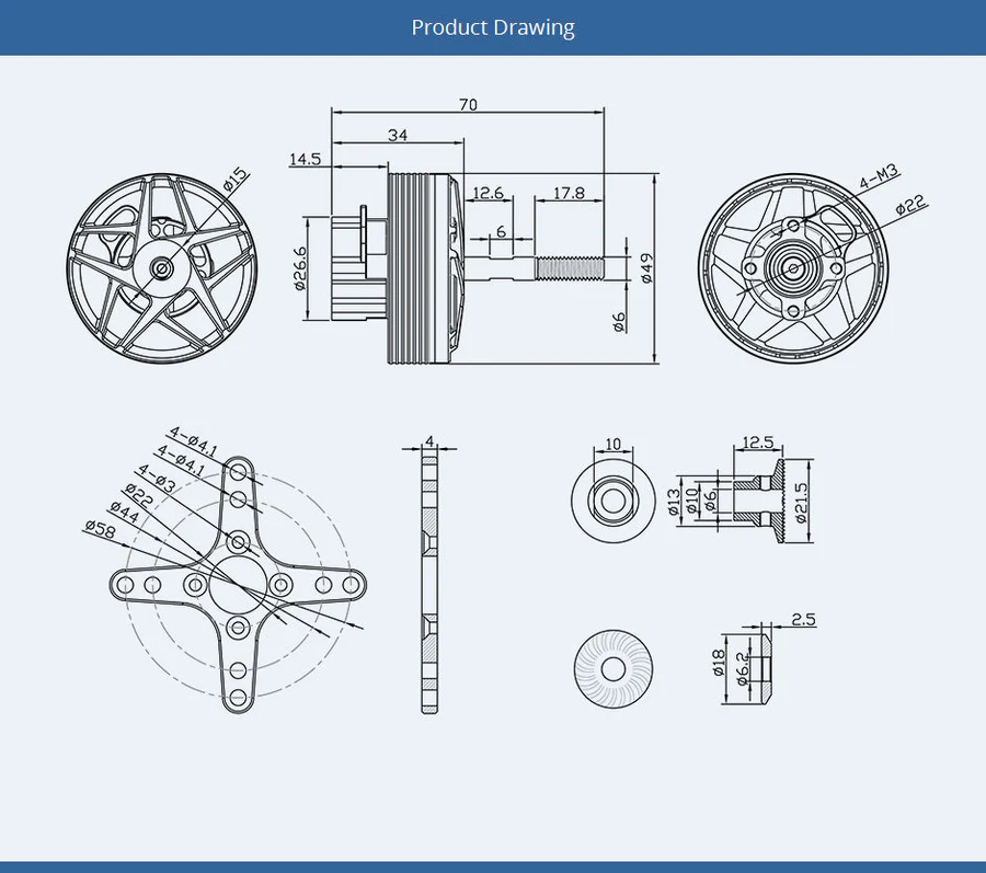 T-motor AM480 KV600 Brushless Motor 5