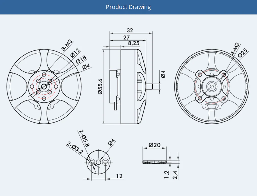 T-Motor MN5008 KV340 Brushless Motor 11