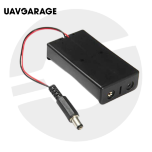 2 X 18650 Battery Holder with DC Power Plug (Black)