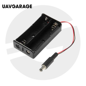 2 X 18650 Battery Holder with DC Power Plug (Black)
