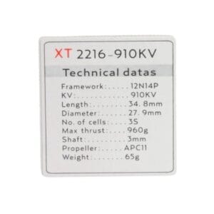 Emax XT2216 910kv