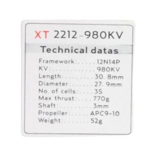EMAX XT 2212-980 KV