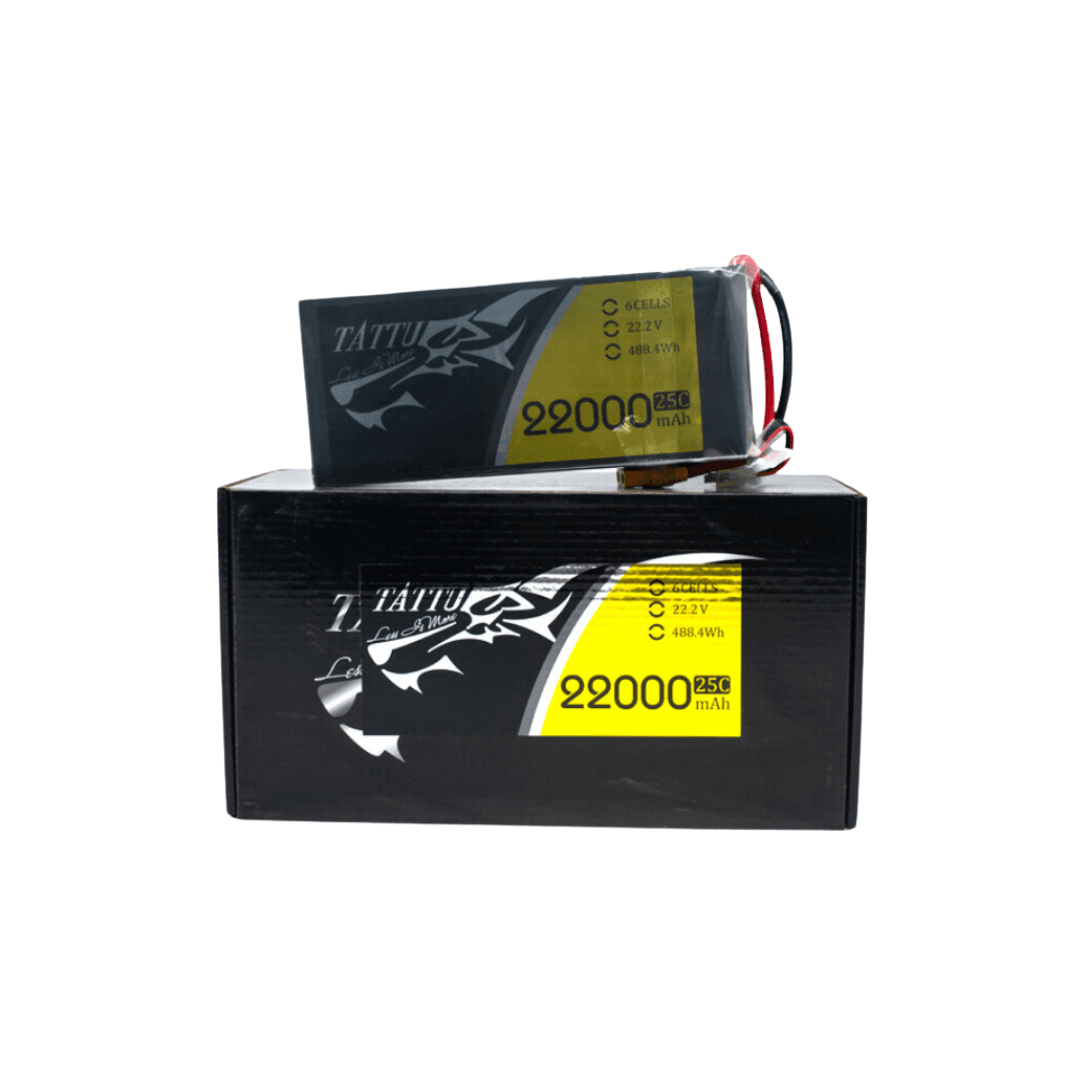 Tattu 22000mAh LIHV 6S 25C Li-Po Battery Pack 3 Image showcasing picture of Tattu 22000mAh 6s Battery.