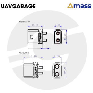 Amass XT30UW-M/F Bullet Connector