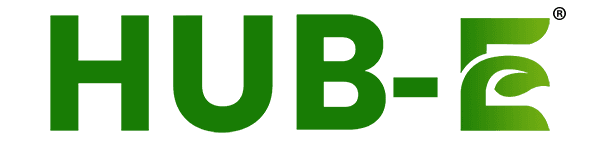 this image refers to logo of hub-e