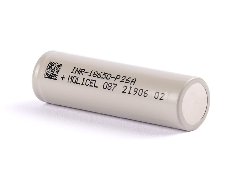 Molicel INR-18650-P26A 2600mAh 35A Battery 3 this image refers to Molicel P26A 18650 2600mAh 35A Battery