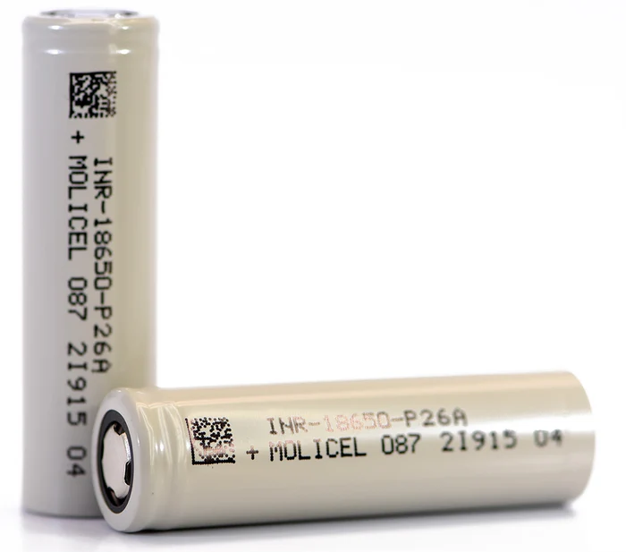 Molicel INR-18650-P26A 2600mAh 35A Battery 2 this image refers to Molicel P26A 18650 2600mAh 35A Battery