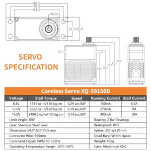 XQ Power XQ-S9150D High Torque Digital Servo