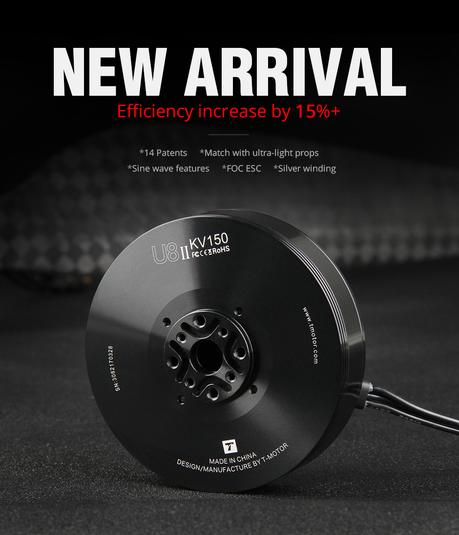 T-Motor U8II Eciency Type UAV Motor KV190 6