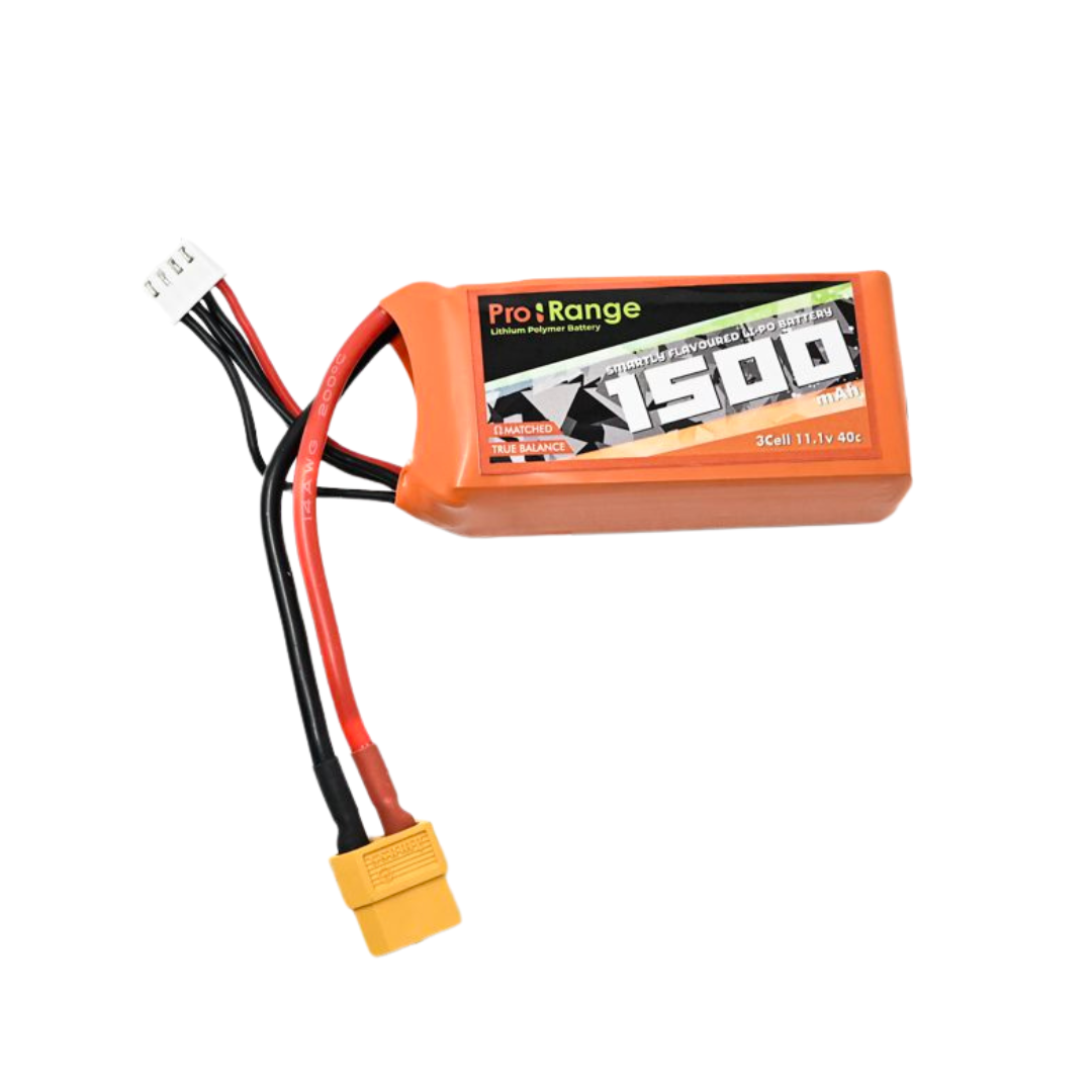 Pro-Range 11.1V 1500mAh 40C 3S Lithium Polymer Battery Pack 1 picture showcasing image of Pro-Range 11.1V 1500mAh 40C 3S Lithium Polymer Battery Pack
