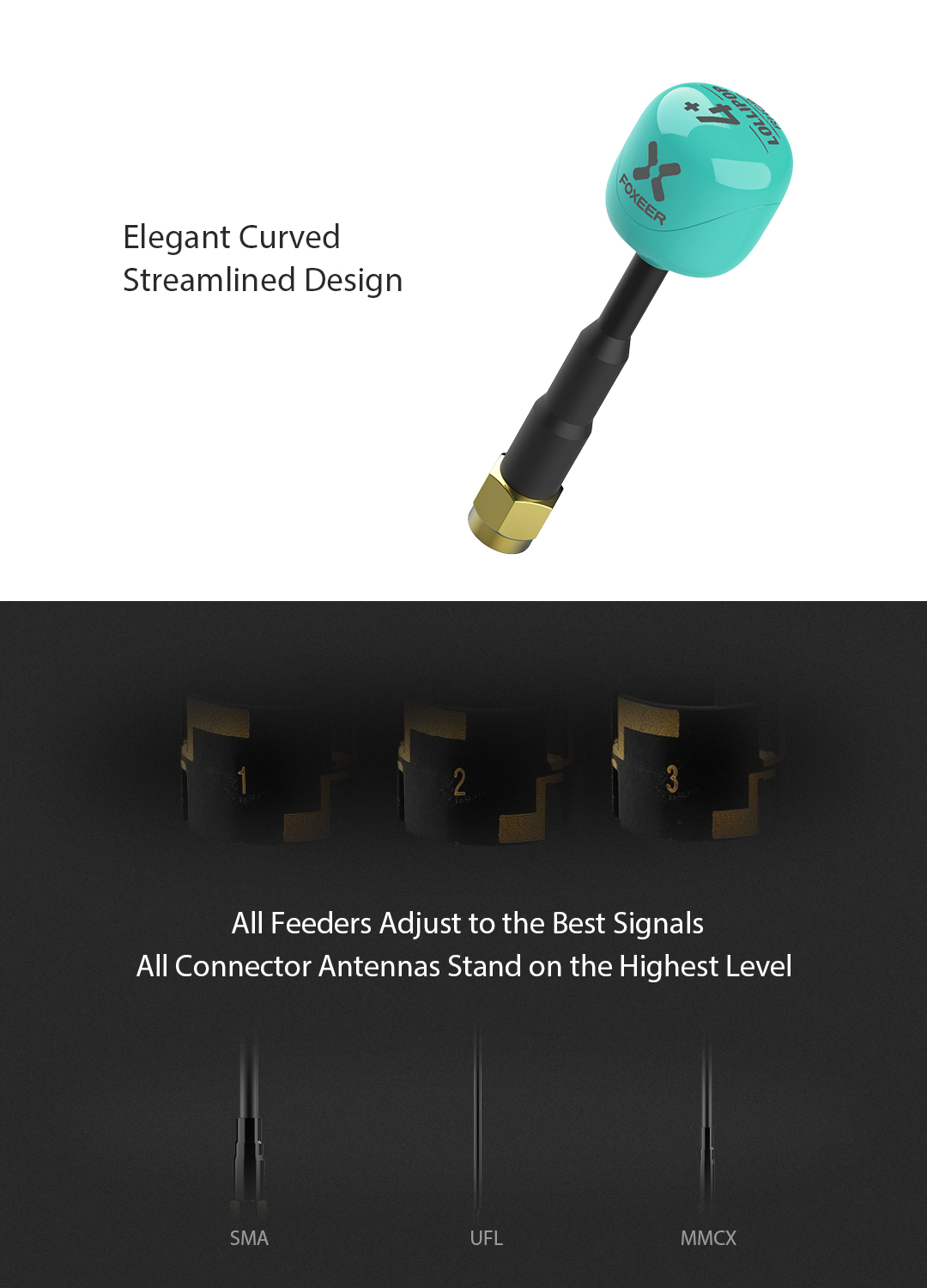 Foxeer Lollipop 4 Plus High Quality 5.8G 2.6dBi FPV Omni LDS Antenna 2pcs Set 7