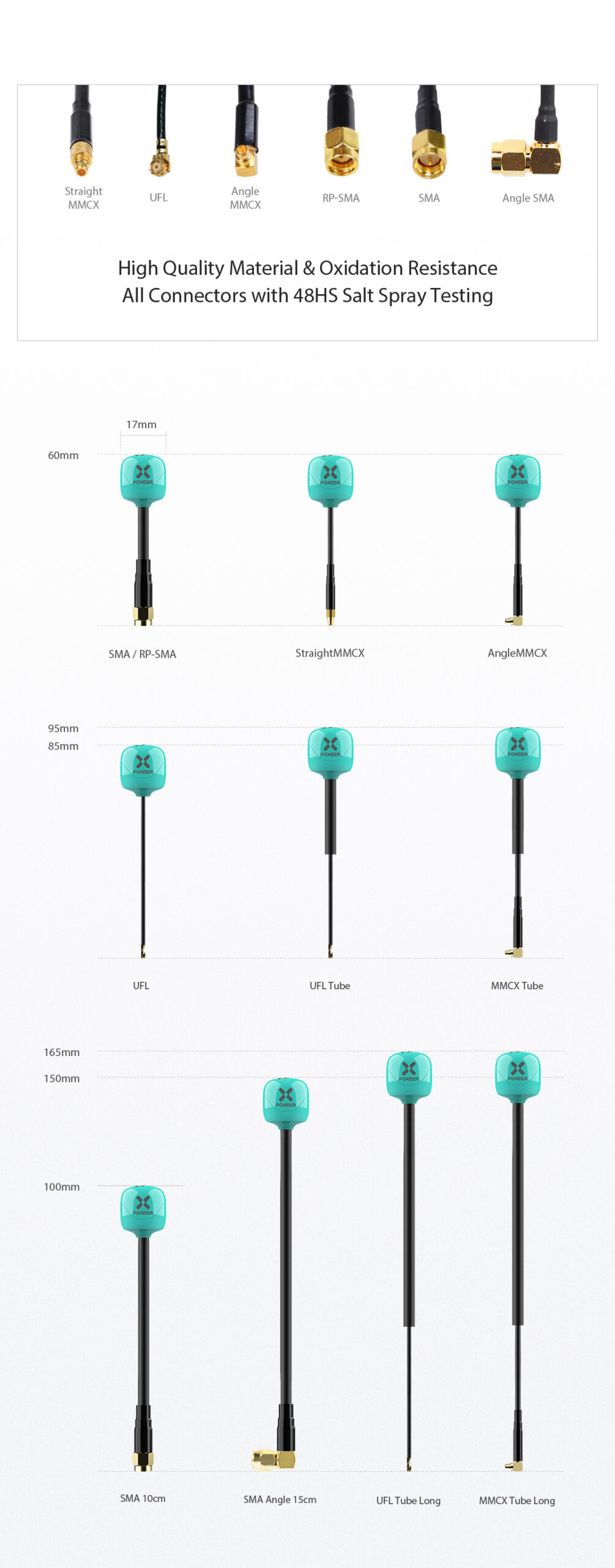 Foxeer Lollipop 4 Plus High Quality 5.8G 2.6dBi FPV Omni LDS Antenna 2pcs Set 8
