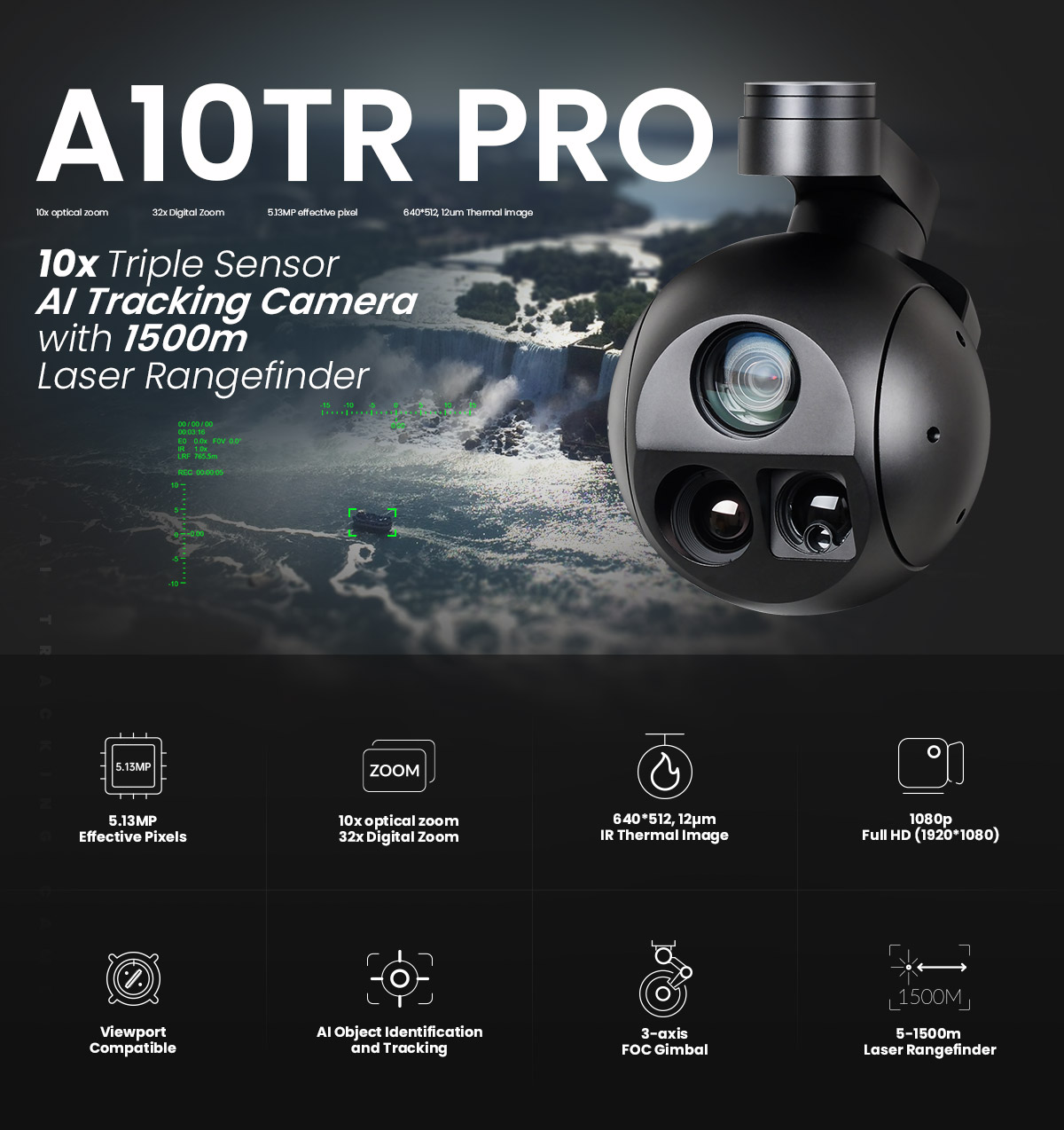 ViewPro A10TR Pro Camera with 1500m Laser 7
