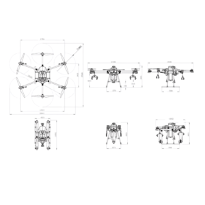 EFT G620 20L 6 Axis Agriculture Drone Frame with AS150 U Connector
