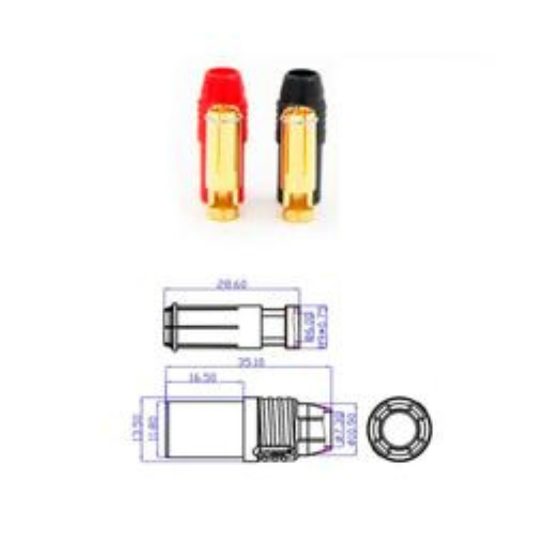 Amass AS150 Female with Housing Connector (Black) 2 picture showcasing image of Amass AS150 Female with Housing Connector (Black)