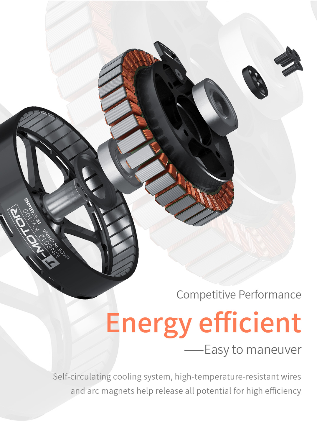 T Motor MN8012 Antigravity Multirotor KV100 VTOL UAV Motor 8